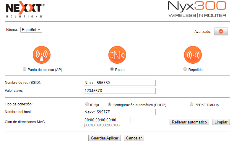 Configurar router nexxt solutions como online repetidor