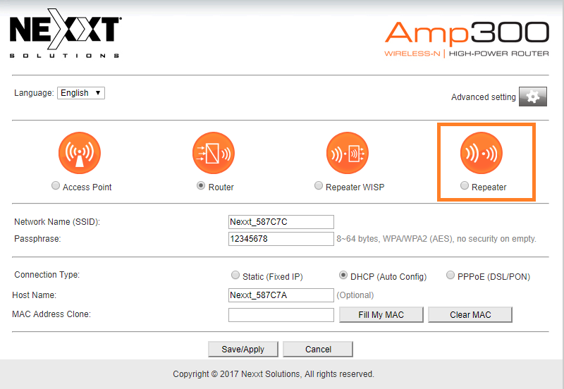 Nexxt amp 2025 300 repetidor